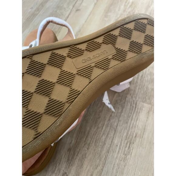 Land's End Women's White Slingback Wedge Sandals Size 9.5 Casual - Picture 4 of 6